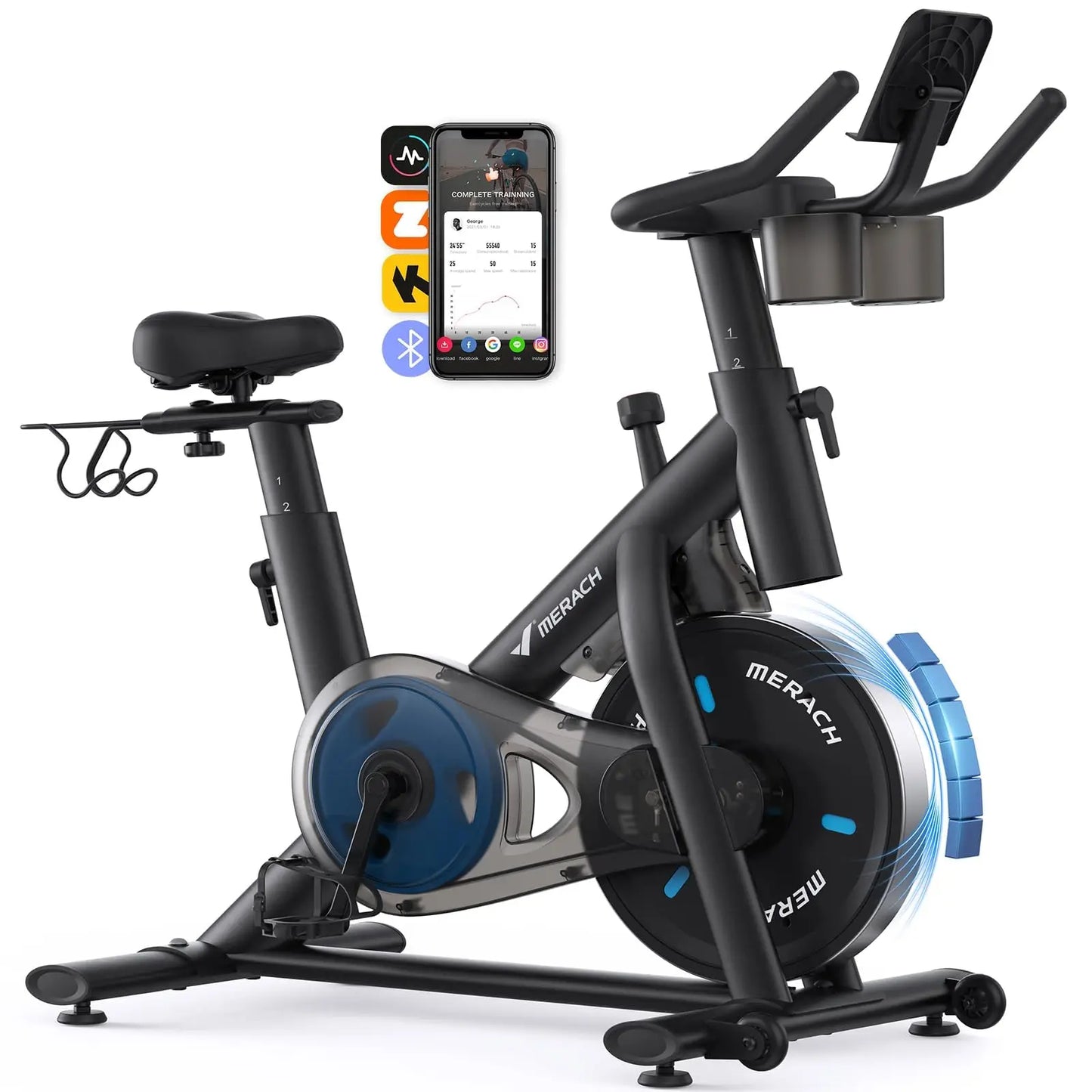 MERACH Magnetic Indoor Cycle Bike With Exclusive App Quiet Operation