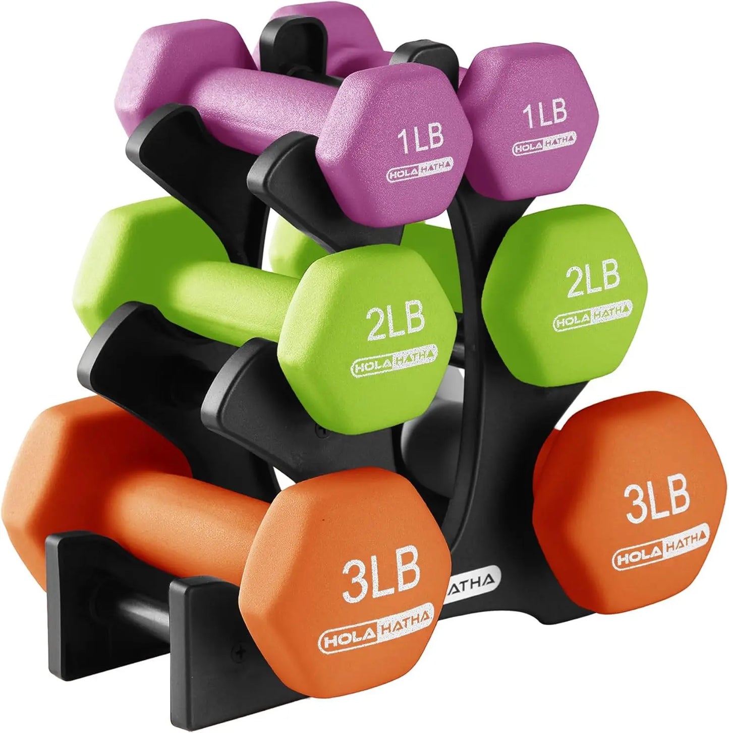 Neoprene Dumbbell Set With Rack For Home Gym Essentials