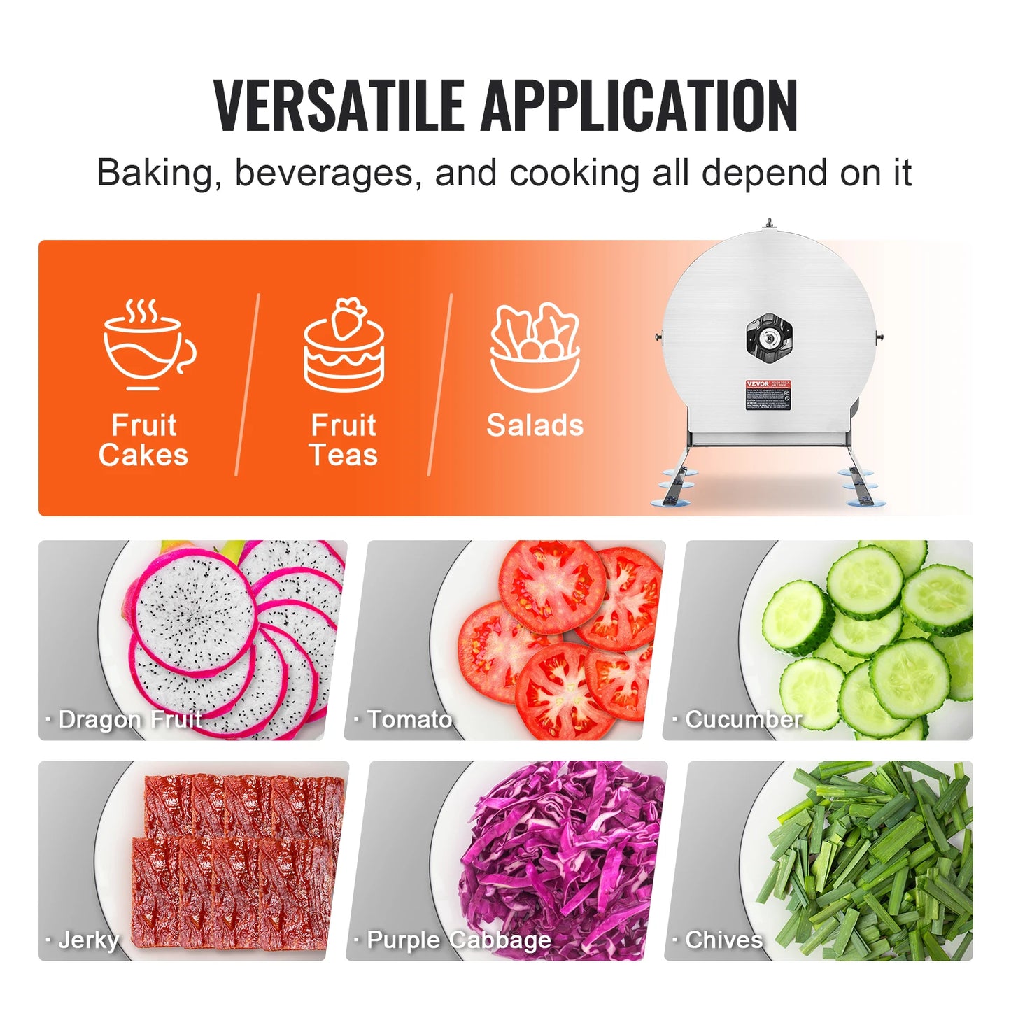 VEVOR Electric Vegetable Slicer For Commercial Food Prep