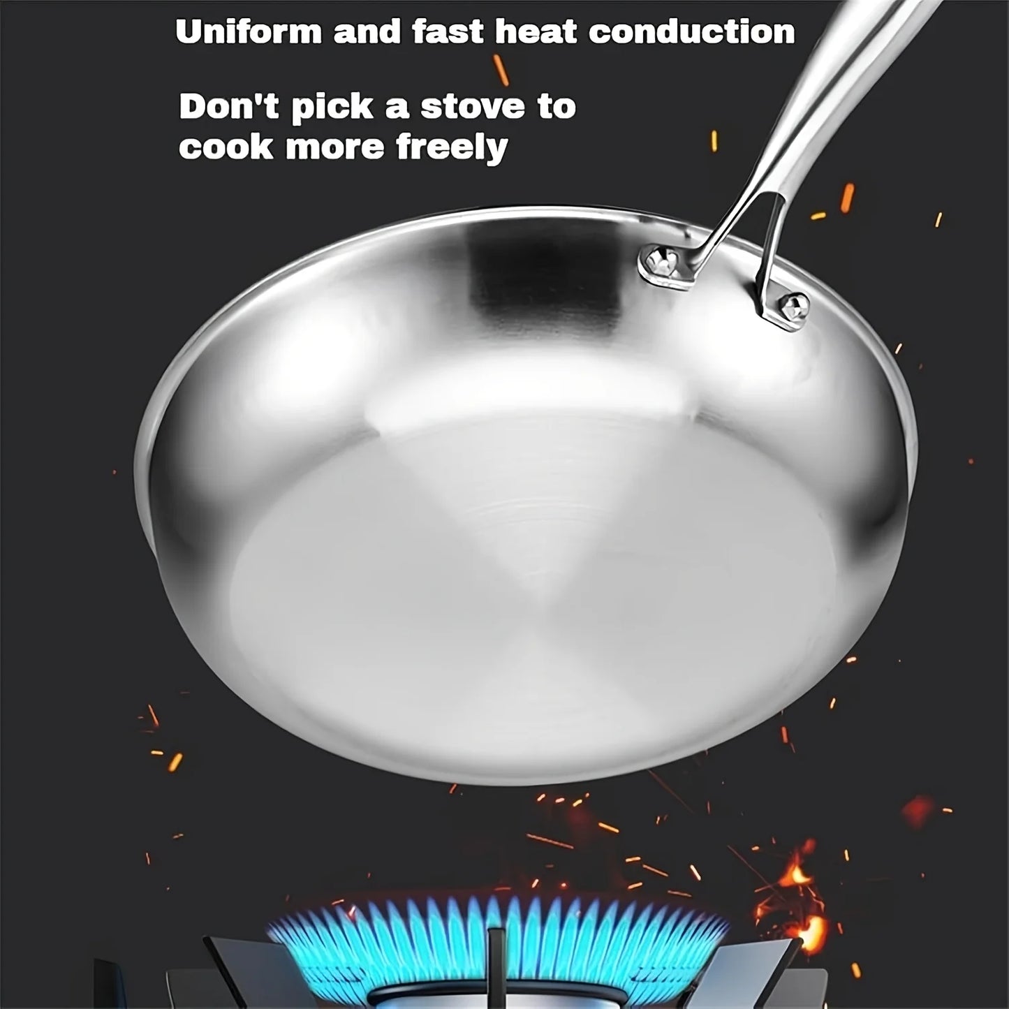 Premium Hammered Texture Titanium Golden Frying Pan with Lid, Upgraded Non-Coated Titanium Golden Professional Cookware. Suitable for All Stovetops, Easy to Clean. This Is a Metal Pan Without Chemical Coatings. The Microscopi