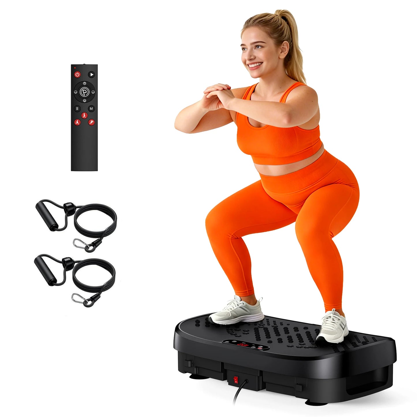 Magnetic Vibration Plate Exercise Machine Fat Burning 120 Levels 330lbs Portable Quiet Home Fitness APP Control Workout Platform for Home Gym Body Shaping Gift for Women Men