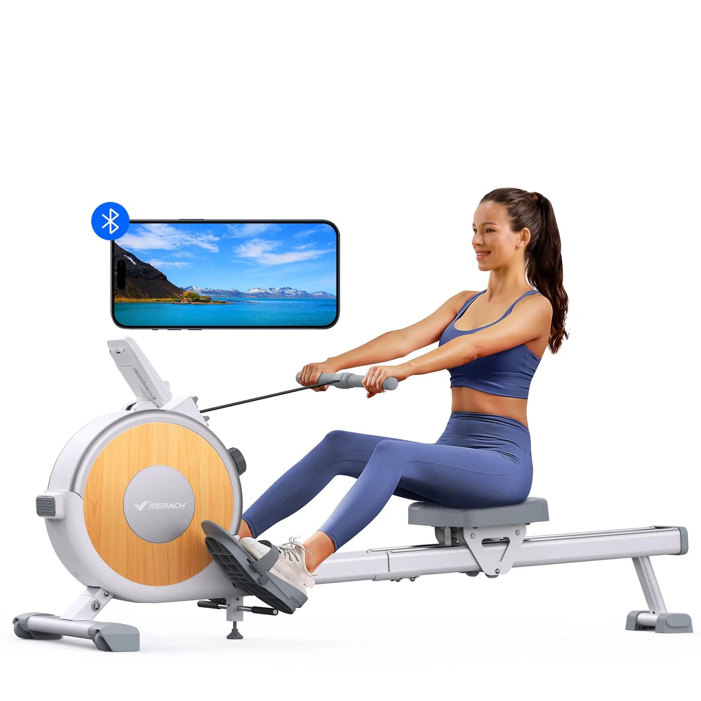 MERACH Magnetic Rowing Machine With 16 Levels Of Quiet Resistance