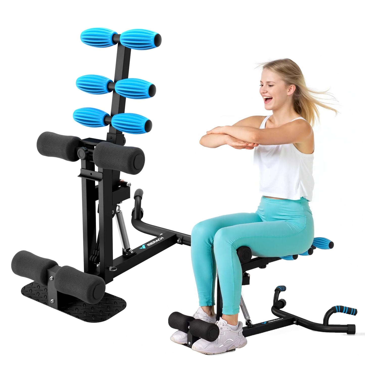 Merach Adjustable Deep Squat Machine Glutes Trainer For Core Legs