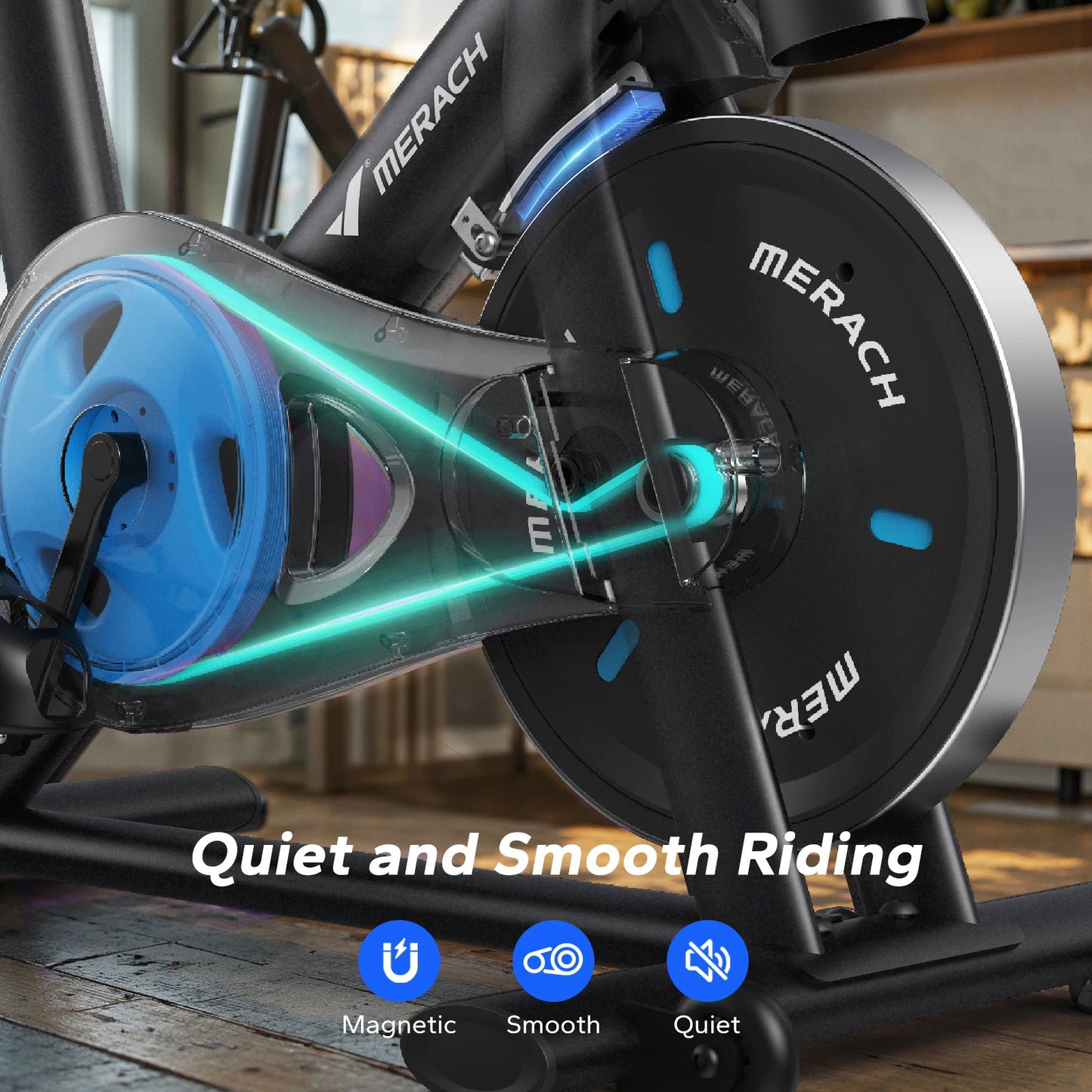 MERACH Magnetic Indoor Cycle Bike With Exclusive App Quiet Operation