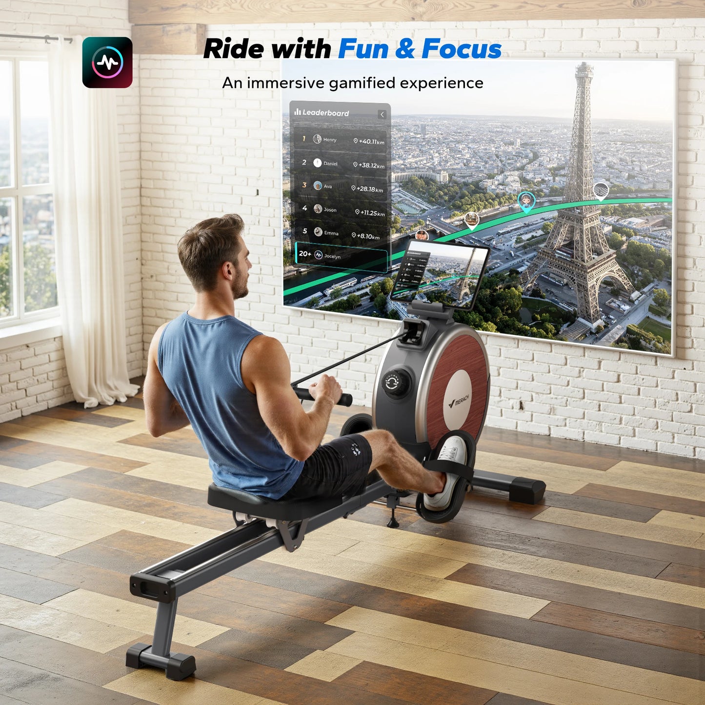 MERACH Magnetic Rowing Machine With 16 Levels Of Quiet Resistance