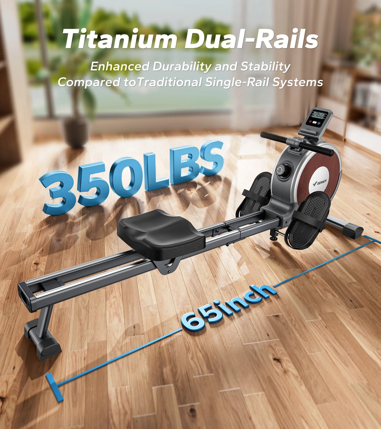 MERACH Magnetic Rowing Machine With 16 Levels Of Quiet Resistance
