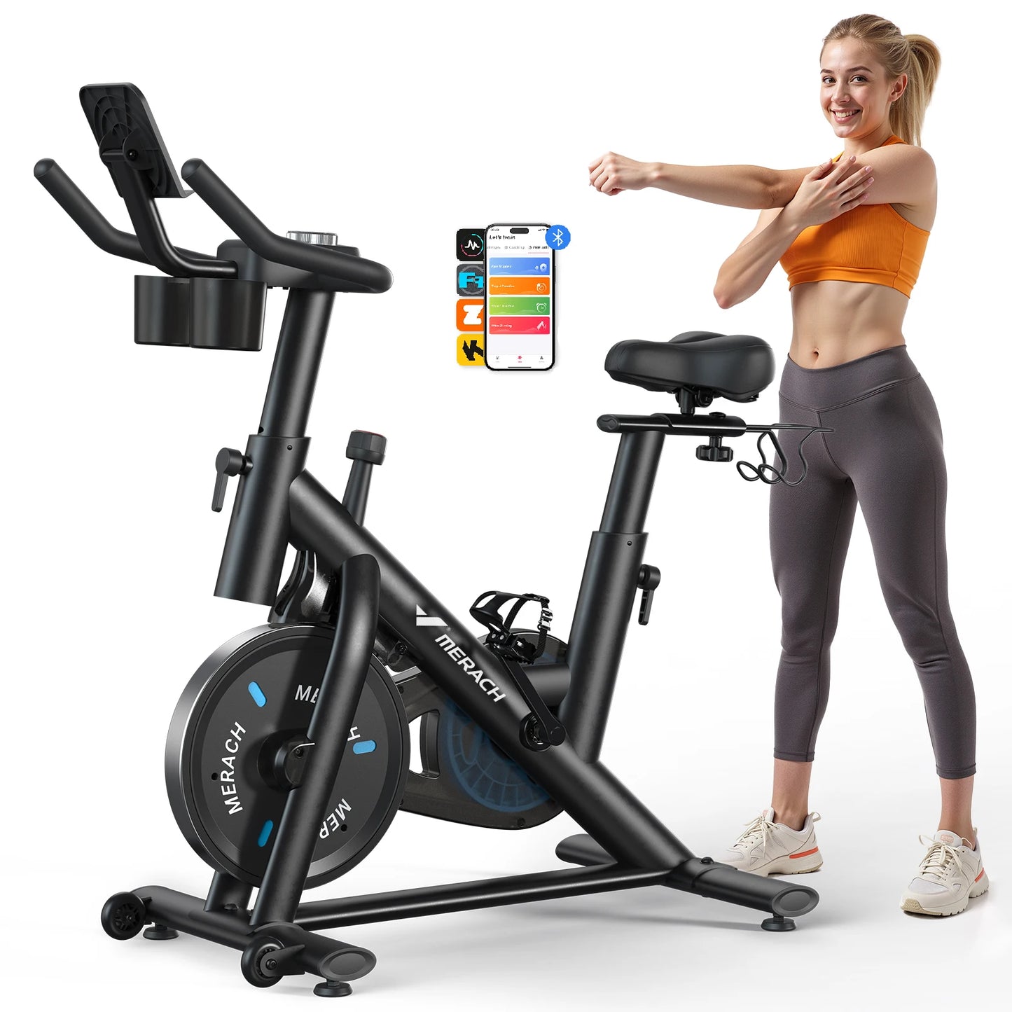 MERACH Magnetic Indoor Cycle Bike With Exclusive App Quiet Operation