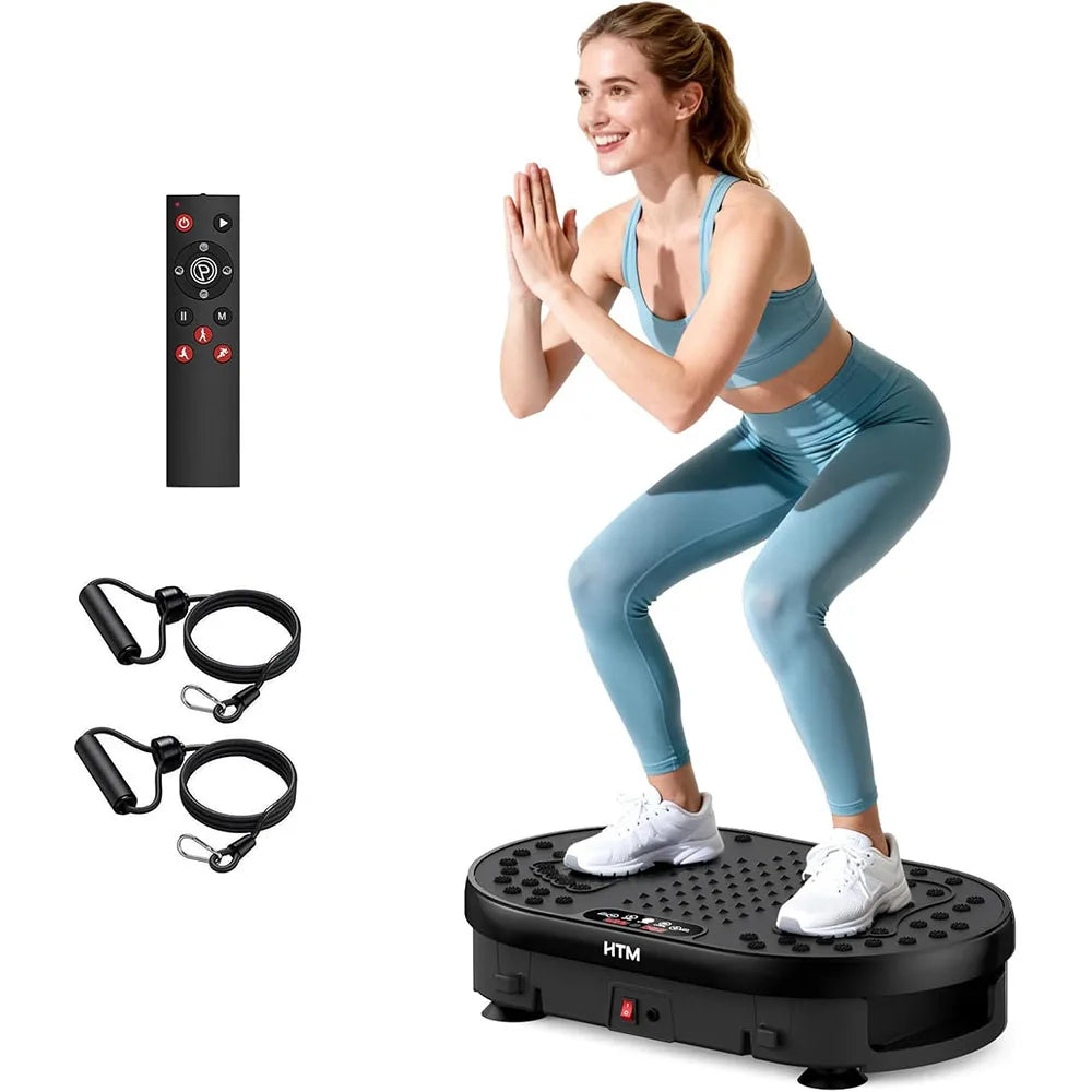 HTM Vibration Plate Exercise Machine With 120 Speeds 9 Programs