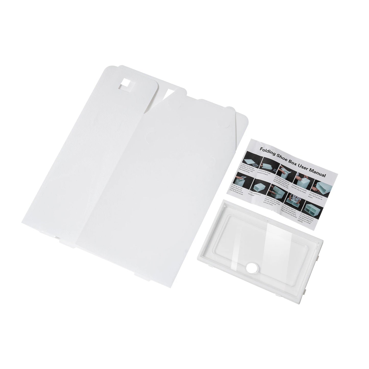 20/24 Pcs Foldable Transparent Shoe Box Simple Plastic Drawer Style Stackable Box Dustproof Free Combination Rack
