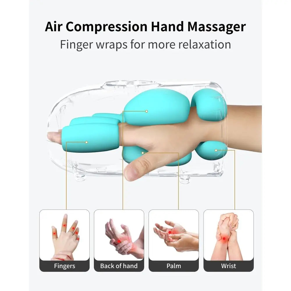Heated Compression Hand Massager for Carpal Tunnel and Arthritis Relief, Suitable for Men and Women, HSA-Eligible (Black)