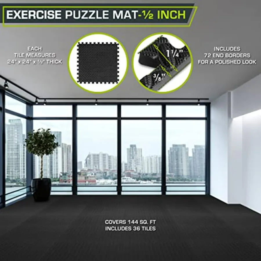 EVA Interlocking Puzzle Floor Mats for Home Gyms Play Areas