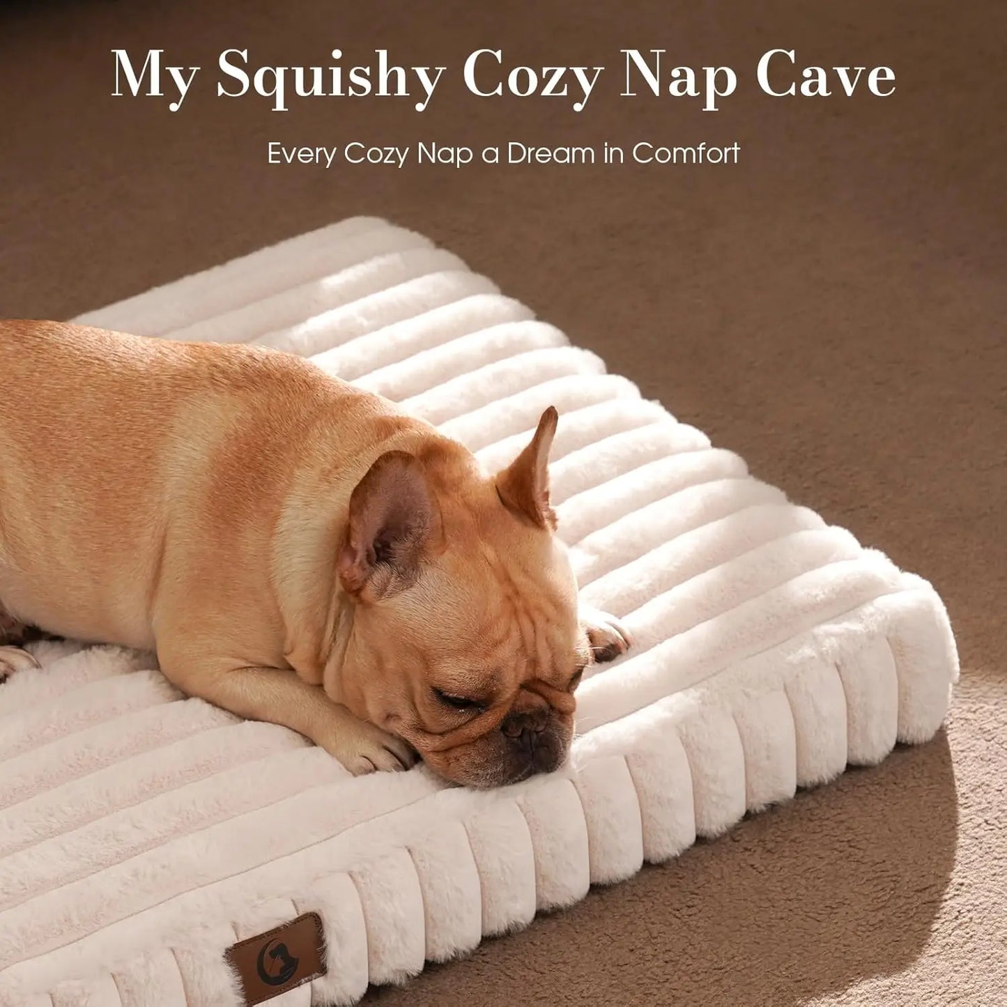 Dog Beds for Large Sized Dog, Orthopedic Pet Bed with Waterproof Lining, Soft Short Plush Surface & Egg Crate Foam, Mach