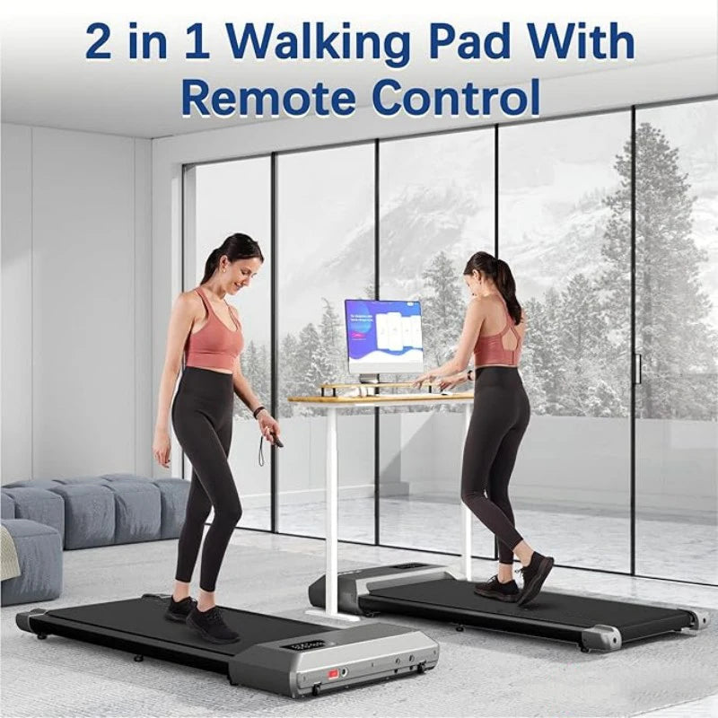 Superun 300lbs Home Treadmill TwoPointFiveHP 2 In 1 Walking Running