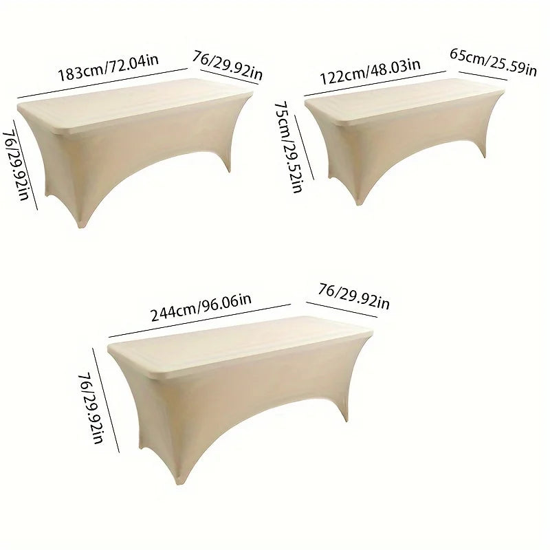 6PCS Elastic Table Cloth Cover - Elegant and Durable Elastic Fabric, Available in Sizes of 4/6/8FT