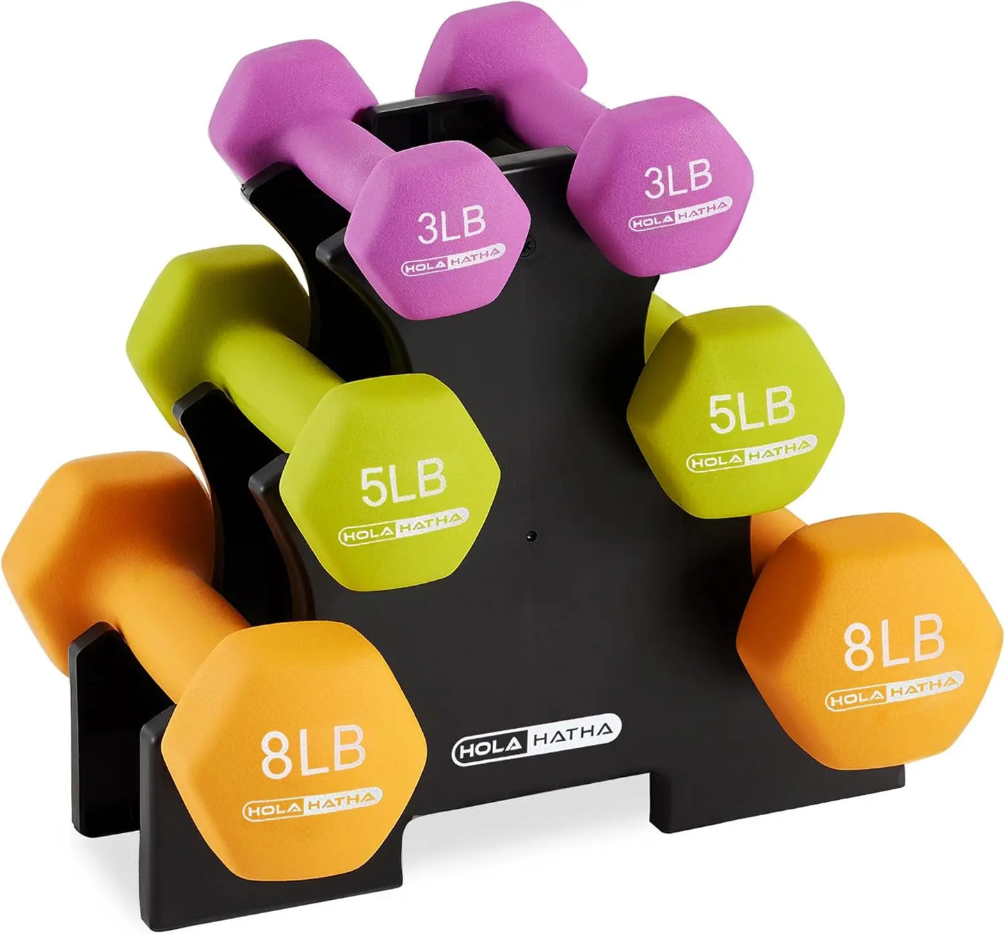 Neoprene Dumbbell Set With Rack For Home Gym Essentials