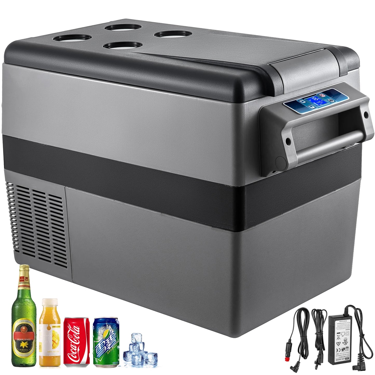 SucceBuy Portable Car Refrigerator Compressor Cooler 12V 110-240V Ice Box