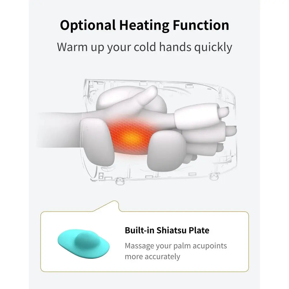 Heated Compression Hand Massager for Carpal Tunnel and Arthritis Relief, Suitable for Men and Women, HSA-Eligible (Black)