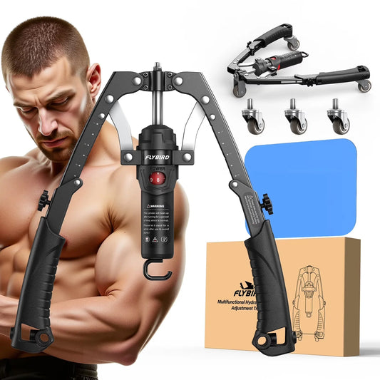 FED Fitness 3 In 1 Twister Arm Trainer With Ab Wheel And Hydraulic Power