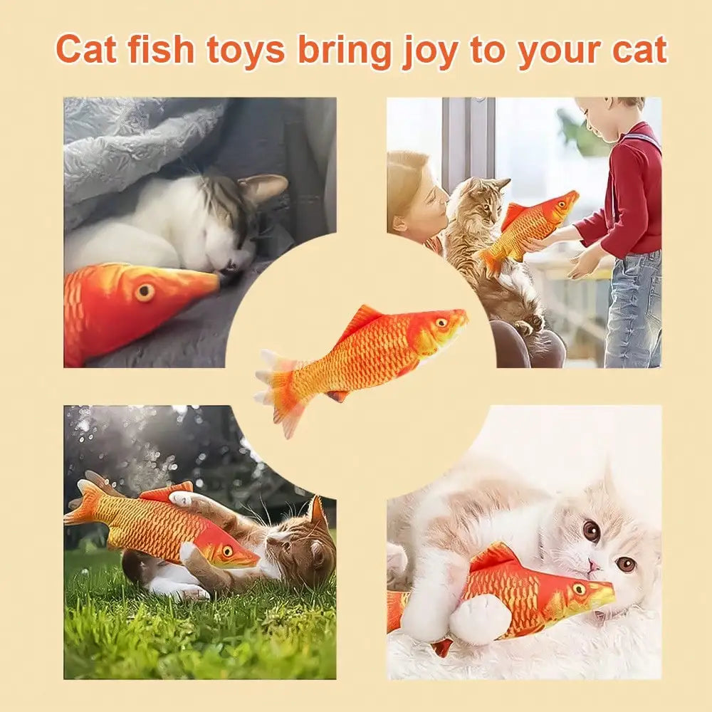 Floppy Fish Cat Toy With Silver Vine Catnip And Moving