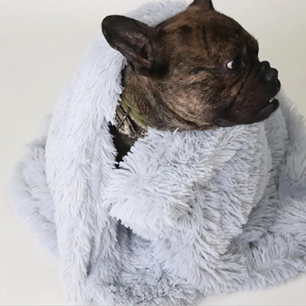 Plush Pet Blanket For Small Animals Soft Two Layer Bed