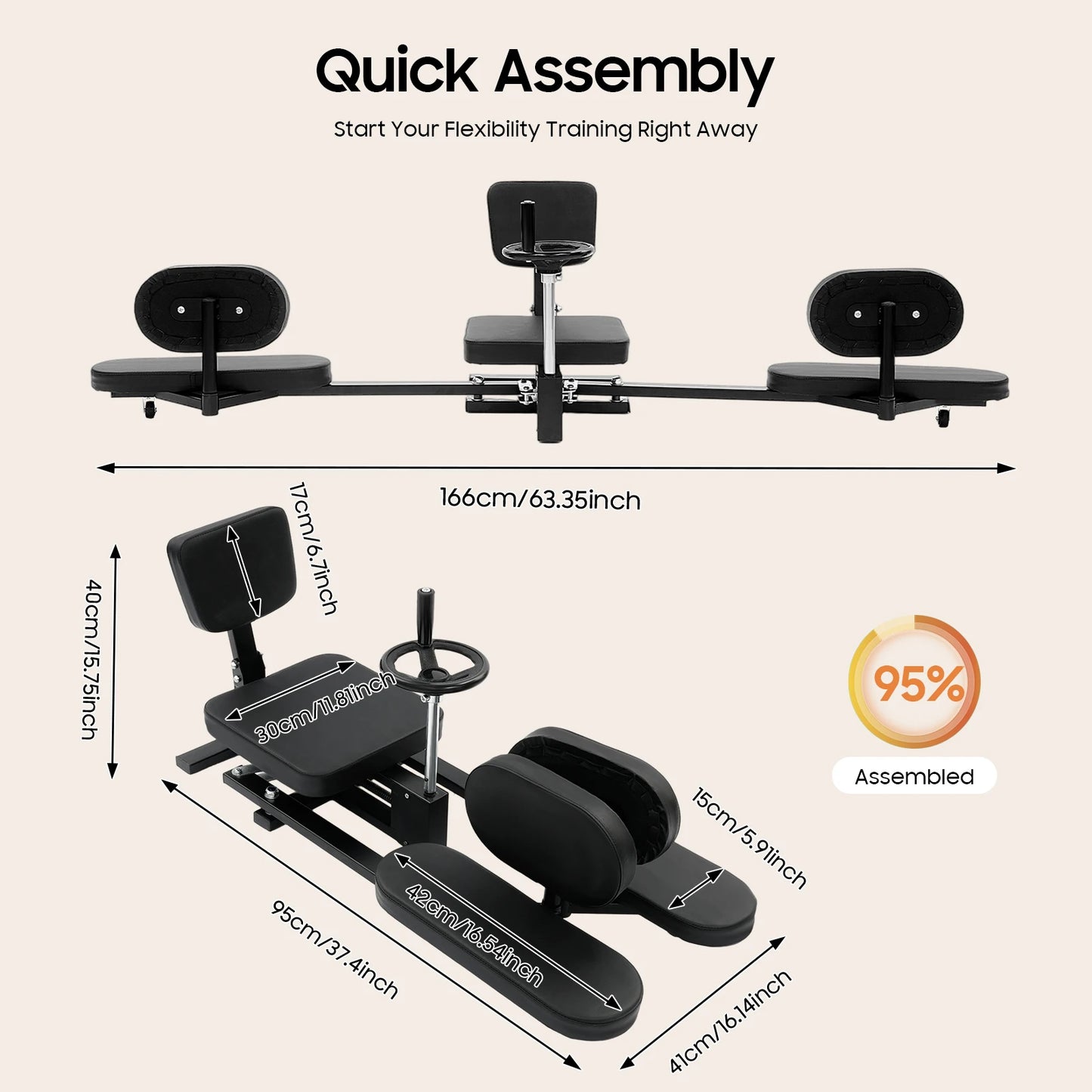 Leg Stretcher 220lbs Heavy Duty Split Machine for Flexibility Stretching