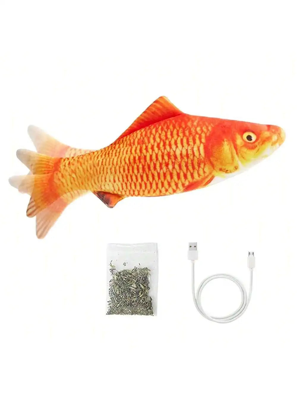 Floppy Fish Cat Toy With Silver Vine Catnip And Moving