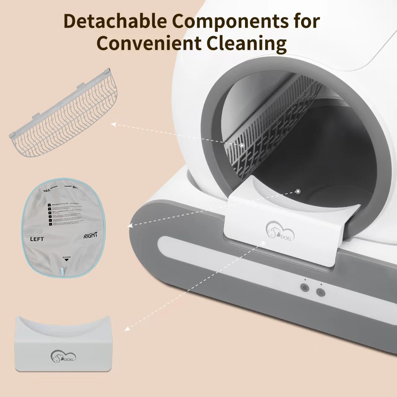 DOEL Self-Cleaning Cat Litter Box With App Control And WiFi