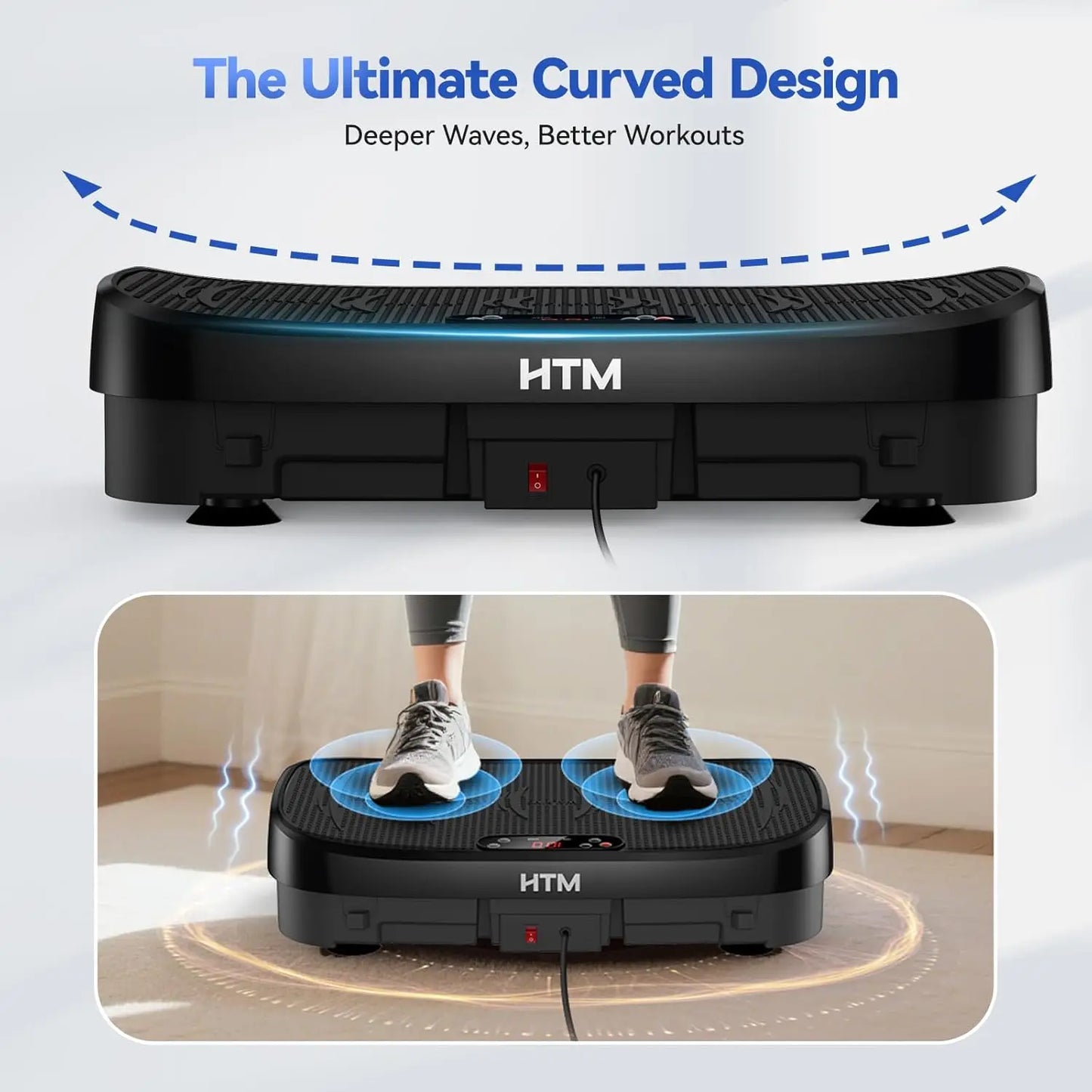 HTM Vibration Plate Whole Body Fitness Platform 120 Levels