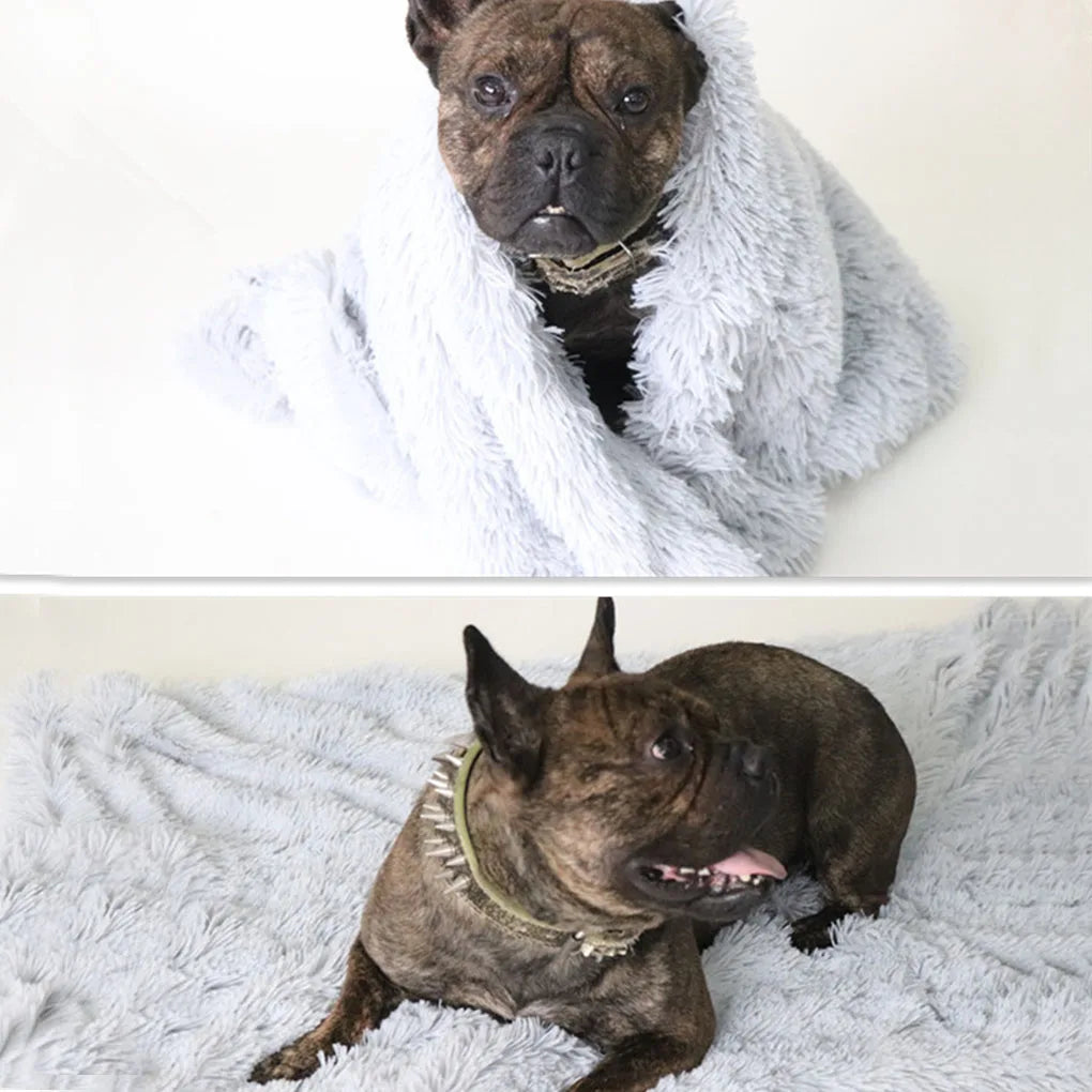 Plush Pet Blanket For Small Animals Soft Two Layer Bed