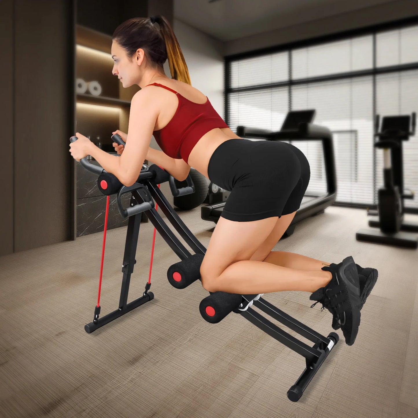 GIKPAL Foldable Ab Machine For Home Gym Core Workout
