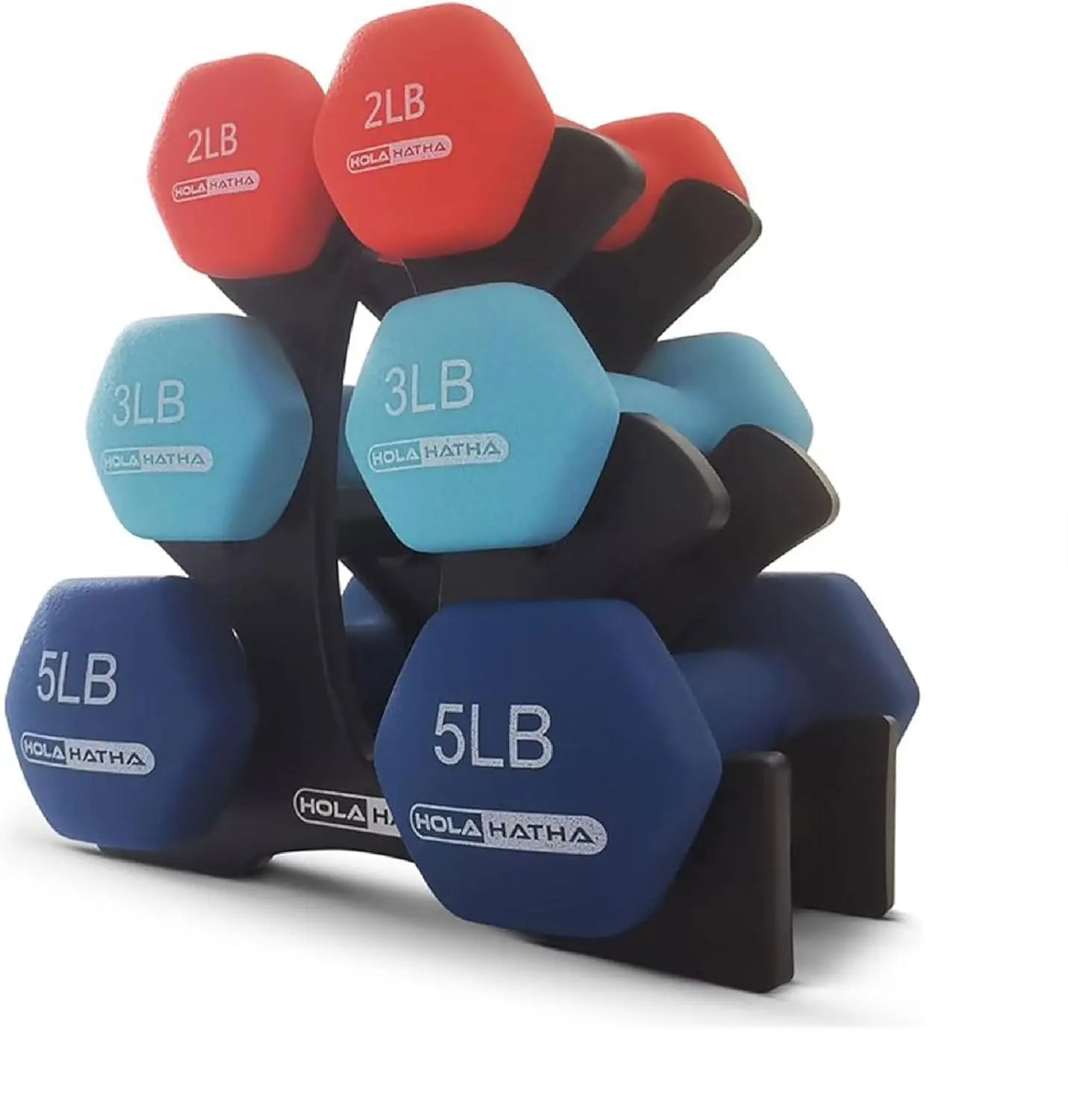 Neoprene Dumbbell Set With Rack For Home Gym Essentials