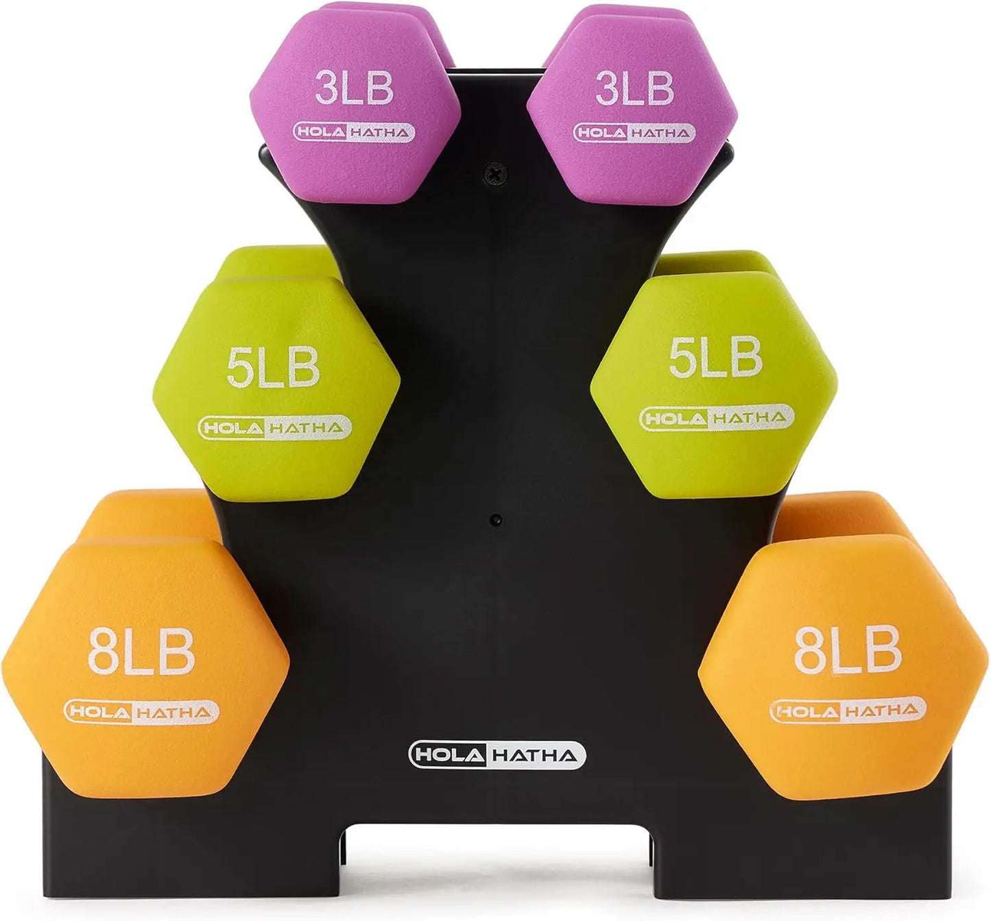 Neoprene Dumbbell Set With Rack For Home Gym Essentials