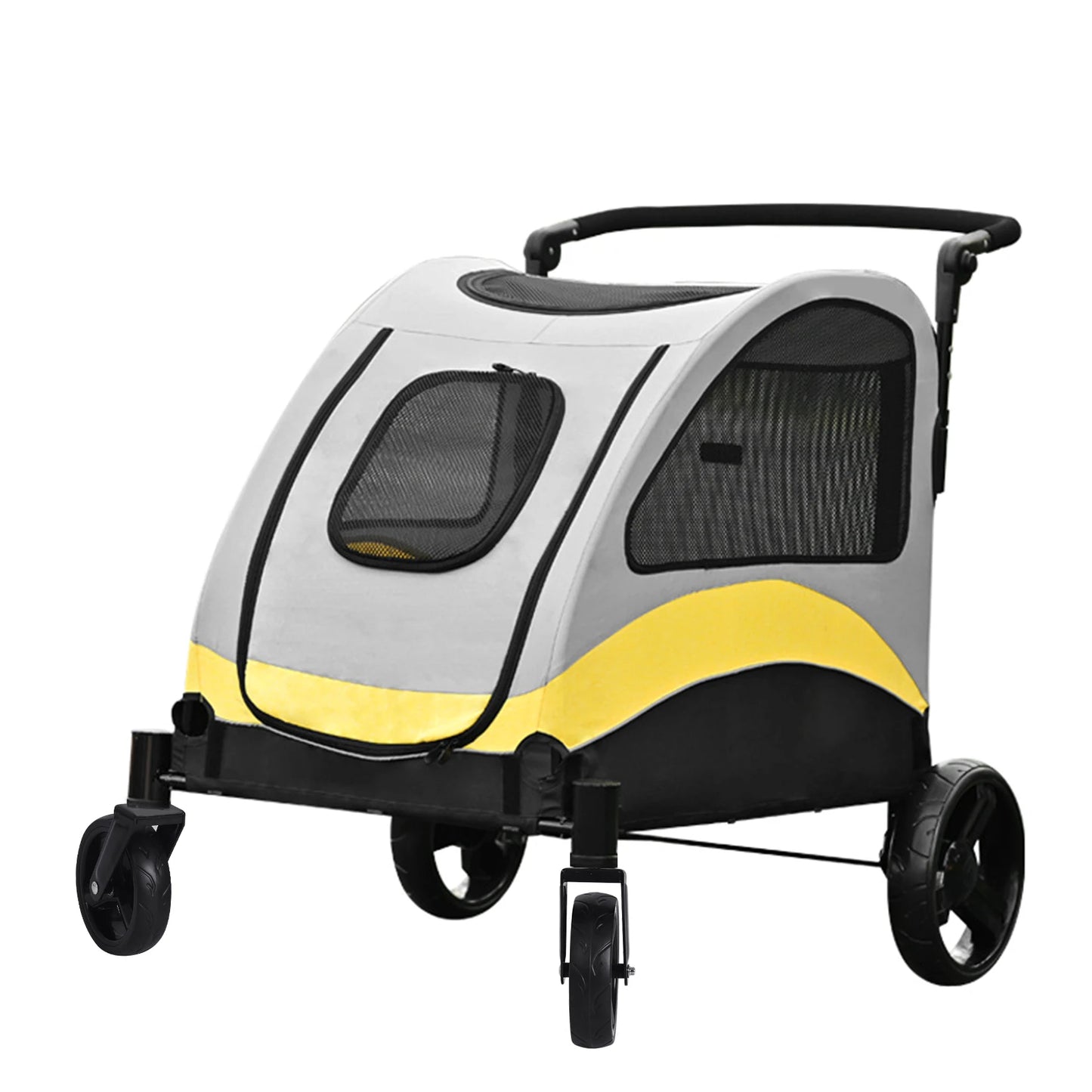 Portable Four-Wheel Dog Stroller Foldable Breathable Travel Carrier