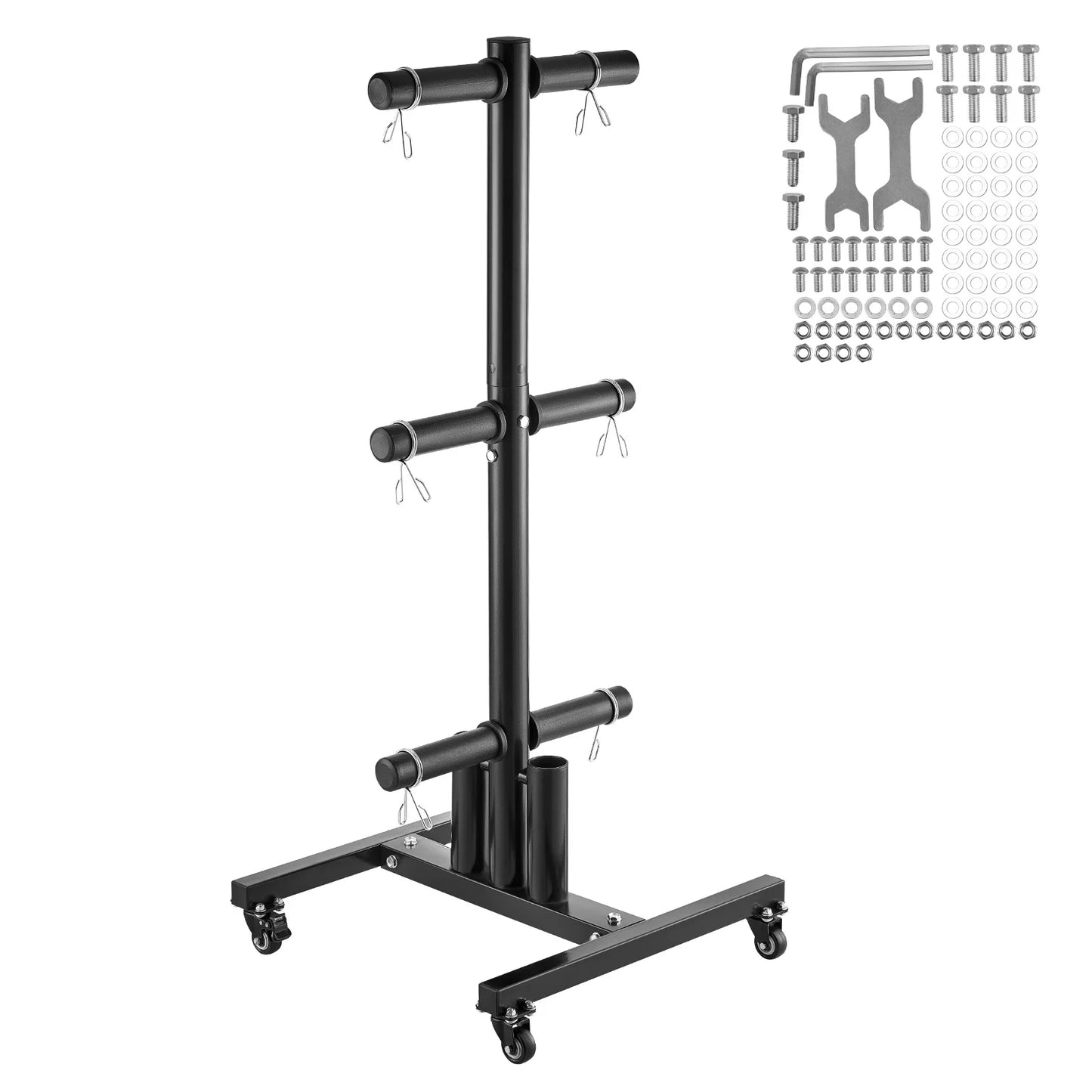 Weight Plate Rack With Wheels 1000 Lbs Capacity Home Gym