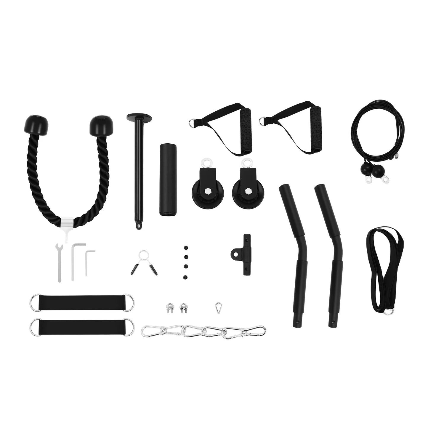 Pulley System Gym Cable Lat Pull 120kg Capacity For Home