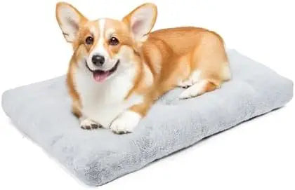 Basics 36" Washable Medium Dog Bed – Anti-Slip Crate Mat for Pets