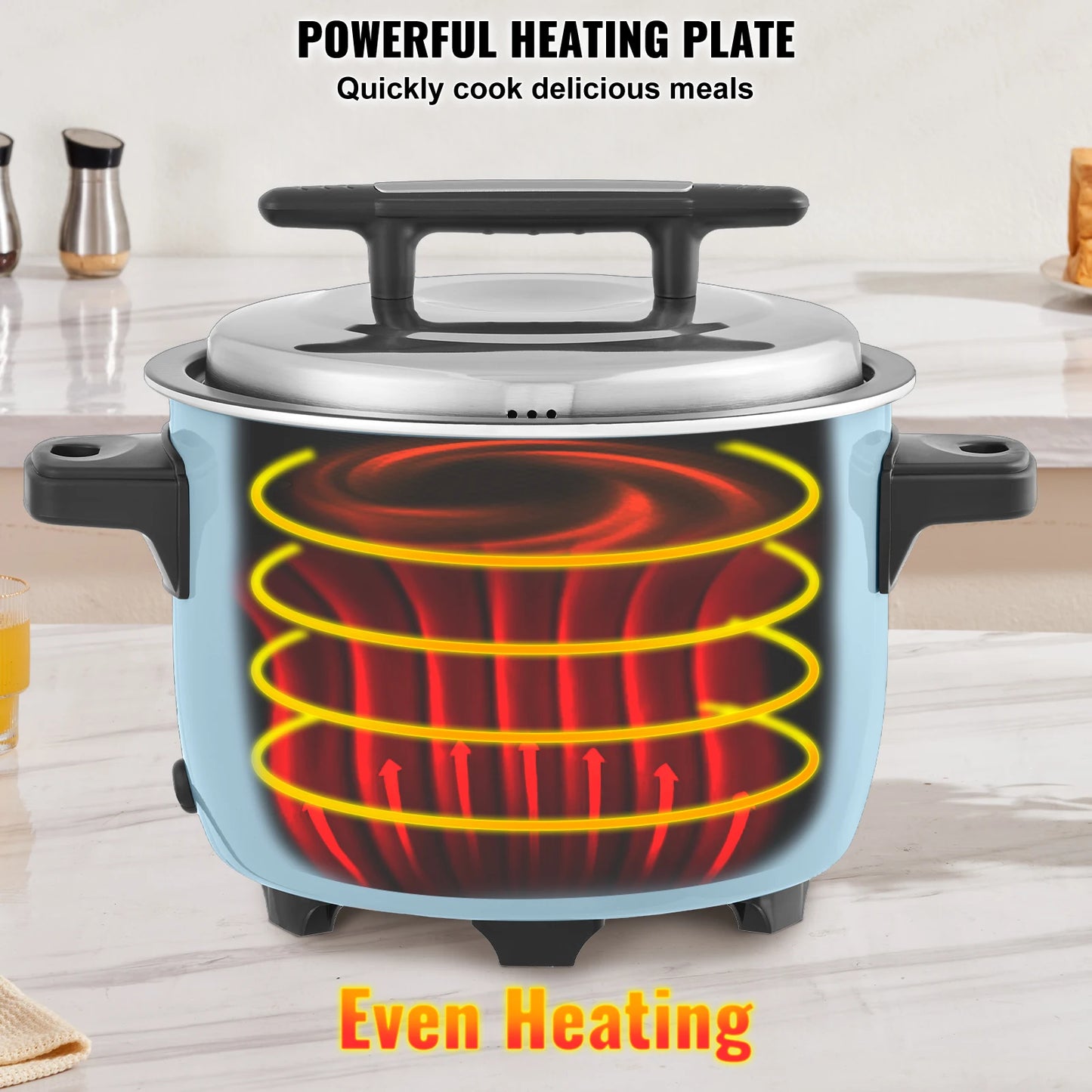 VEVOR Commercial Rice Cooker With Nonstick Inner Pot And 24 Hour Keep Warm