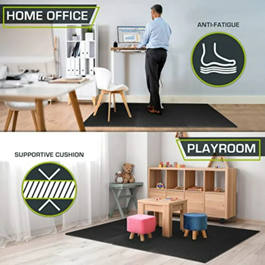 EVA Interlocking Puzzle Floor Mats for Home Gyms Play Areas
