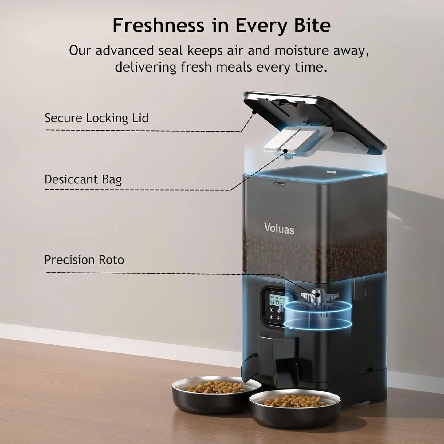 Automatic Two Cat Feeder With Timed Memory Function
