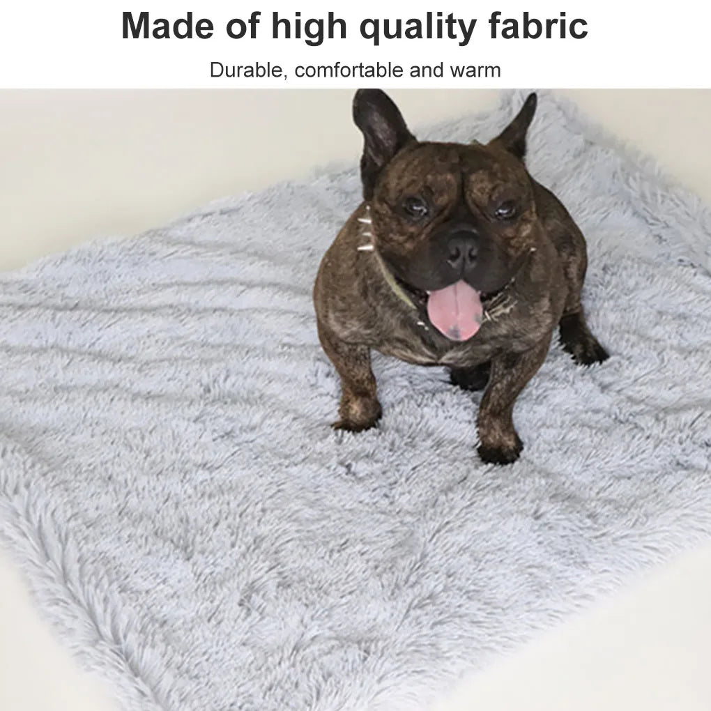 Plush Pet Blanket For Small Animals Soft Two Layer Bed