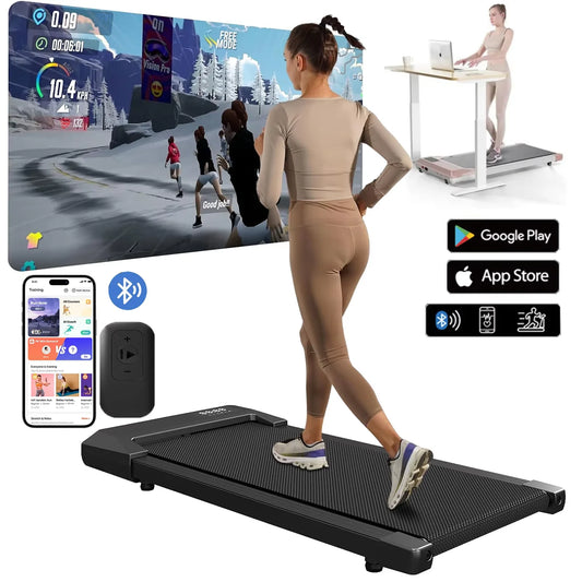 Superun 300lbs Home Treadmill TwoPointFiveHP 2 In 1 Walking Running