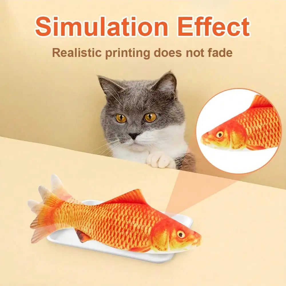 Floppy Fish Cat Toy With Silver Vine Catnip And Moving