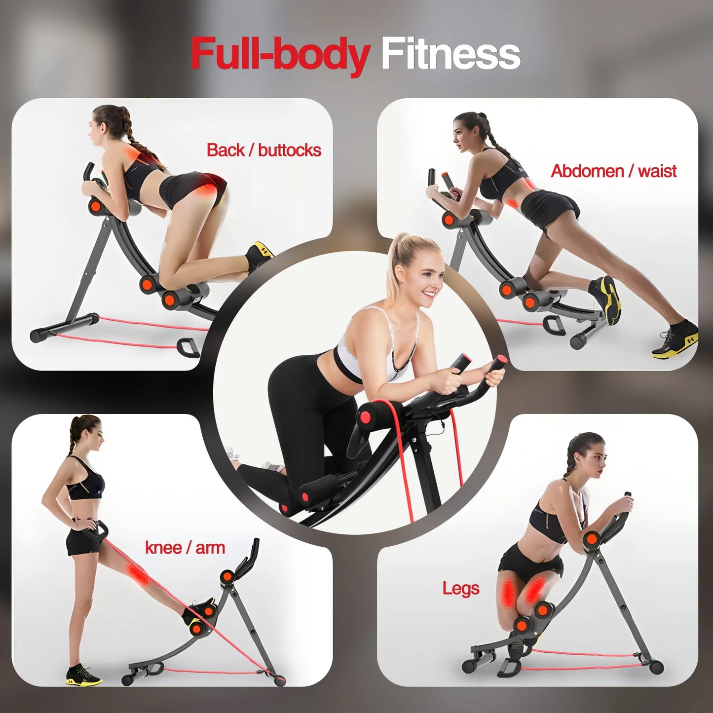 GIKPAL Foldable Ab Machine For Home Gym Core Workout