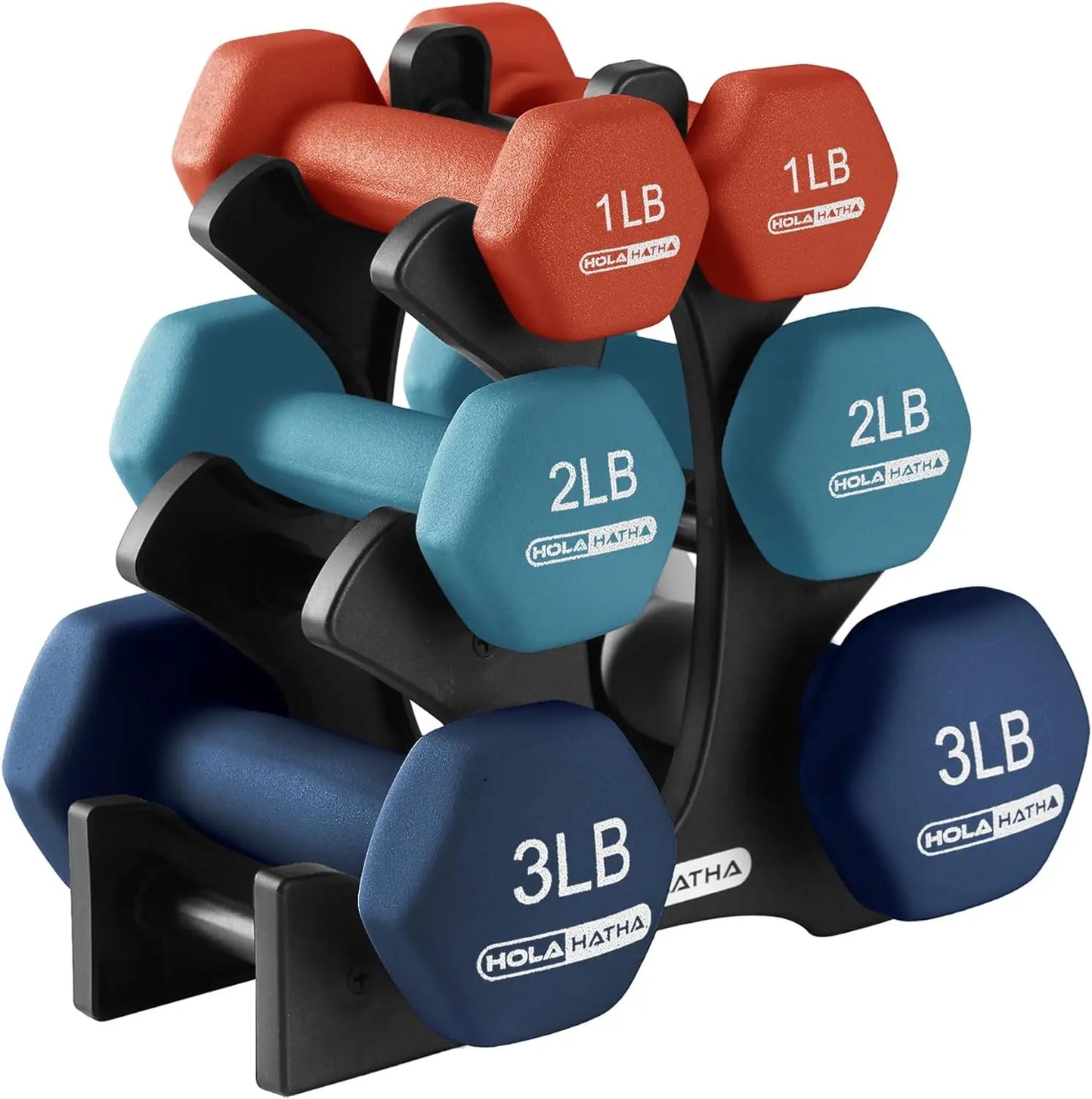 Neoprene Dumbbell Set With Rack For Home Gym Essentials