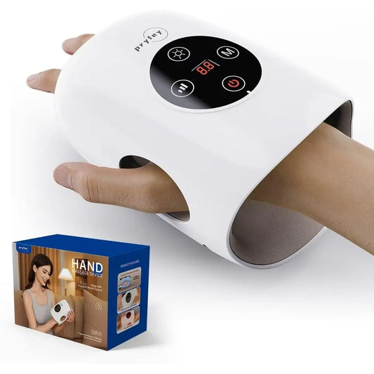 Heat and Compression Hand Massager for Arthritis, Carpal Tunnel Relief, and Wrist Relaxation - 9 Intensity Levels, Ideal Gift fo