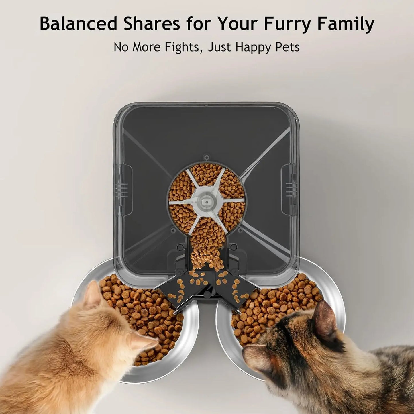 Automatic Two Cat Feeder With Timed Memory Function