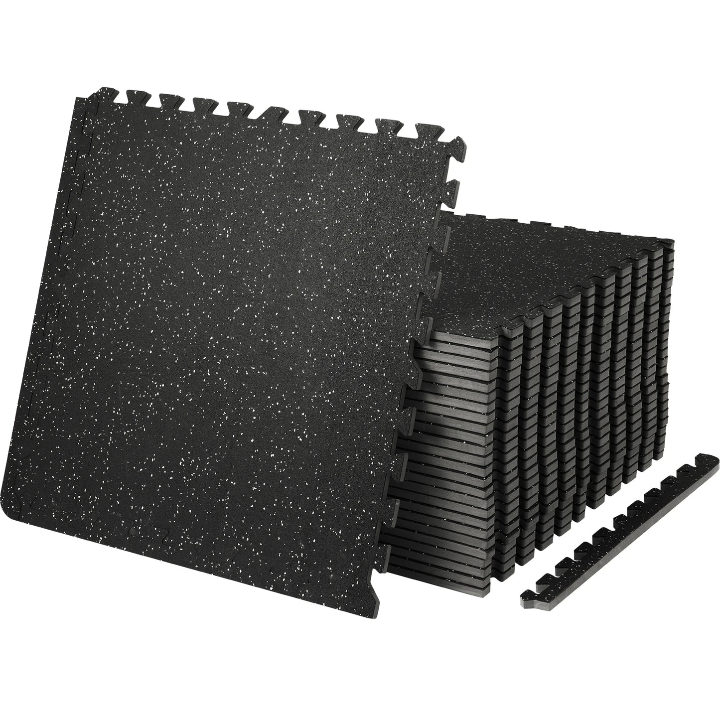 SucceBuy Interlocking Gym Floor Mats EVA Foam Rubber Top Workout