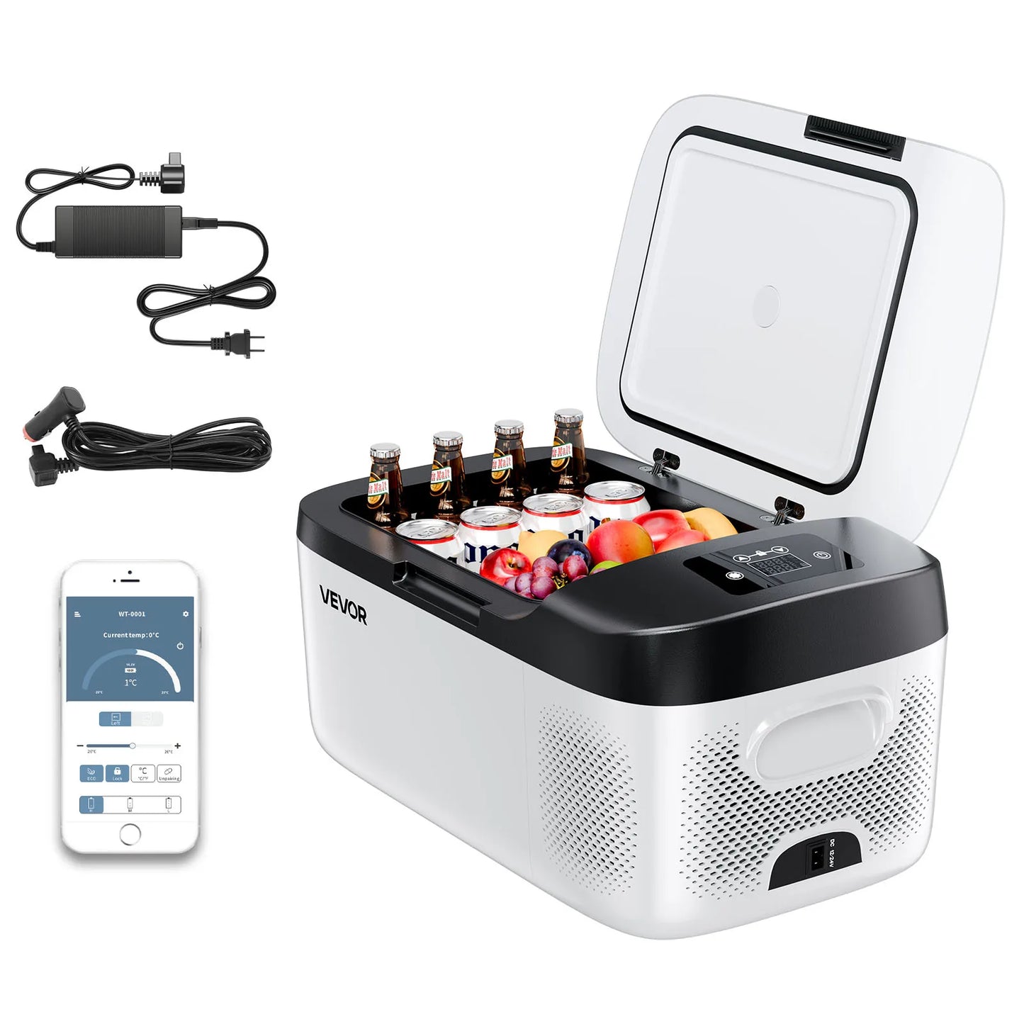 SucceBuy Portable Car Refrigerator Compressor Cooler 12V 110-240V Ice Box