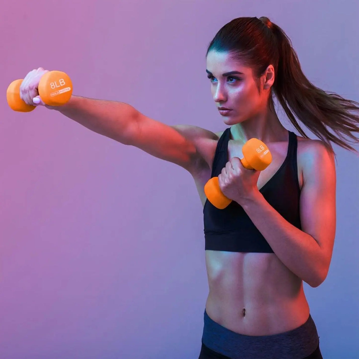 Neoprene Dumbbell Set With Rack For Home Gym Essentials