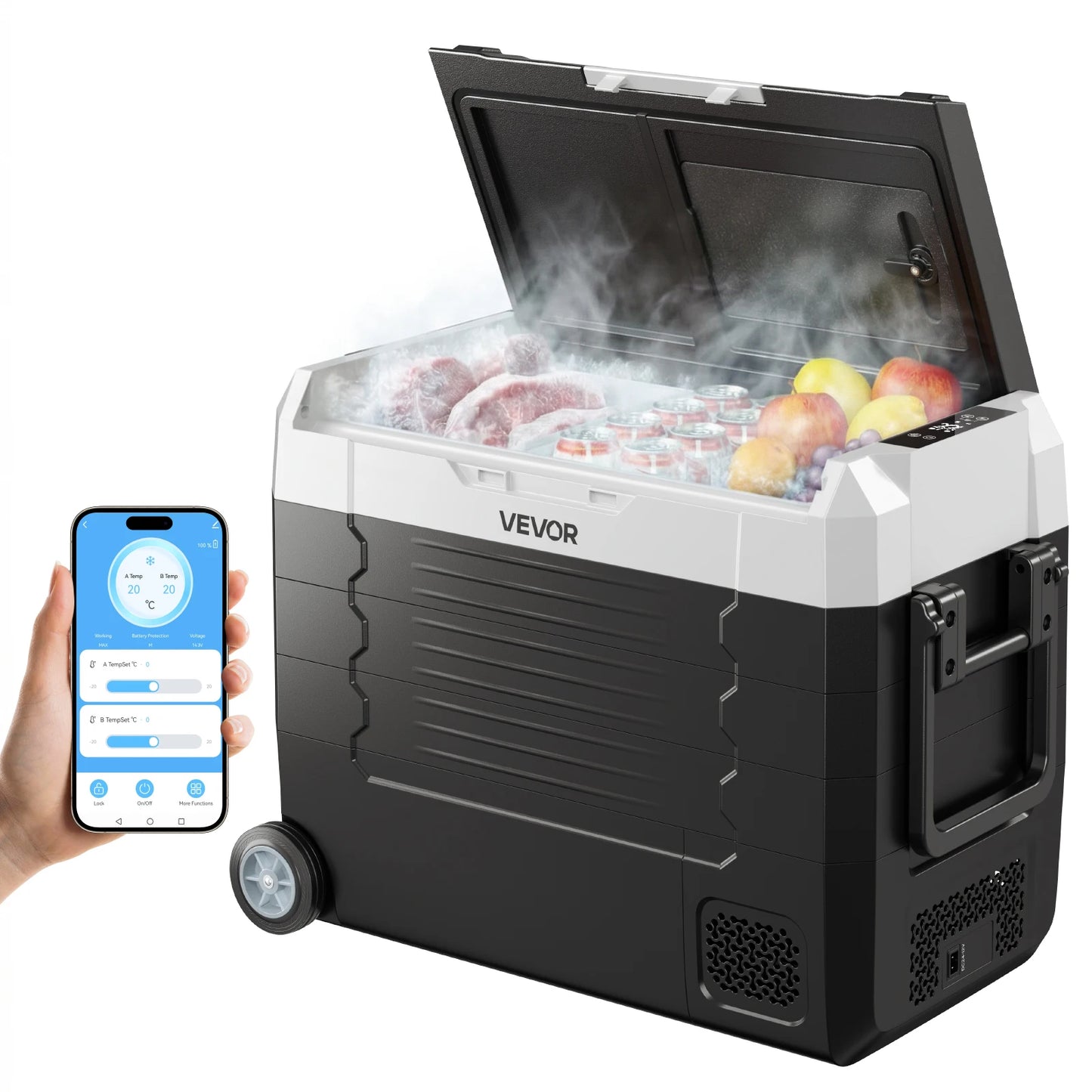 SucceBuy Portable Car Refrigerator Compressor Cooler 12V 110-240V Ice Box